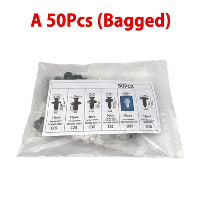 100PCS Auto Fastener Clips Kit - Multi-Size Retainers for Car Fender, Bumper, Door & Panel Trim