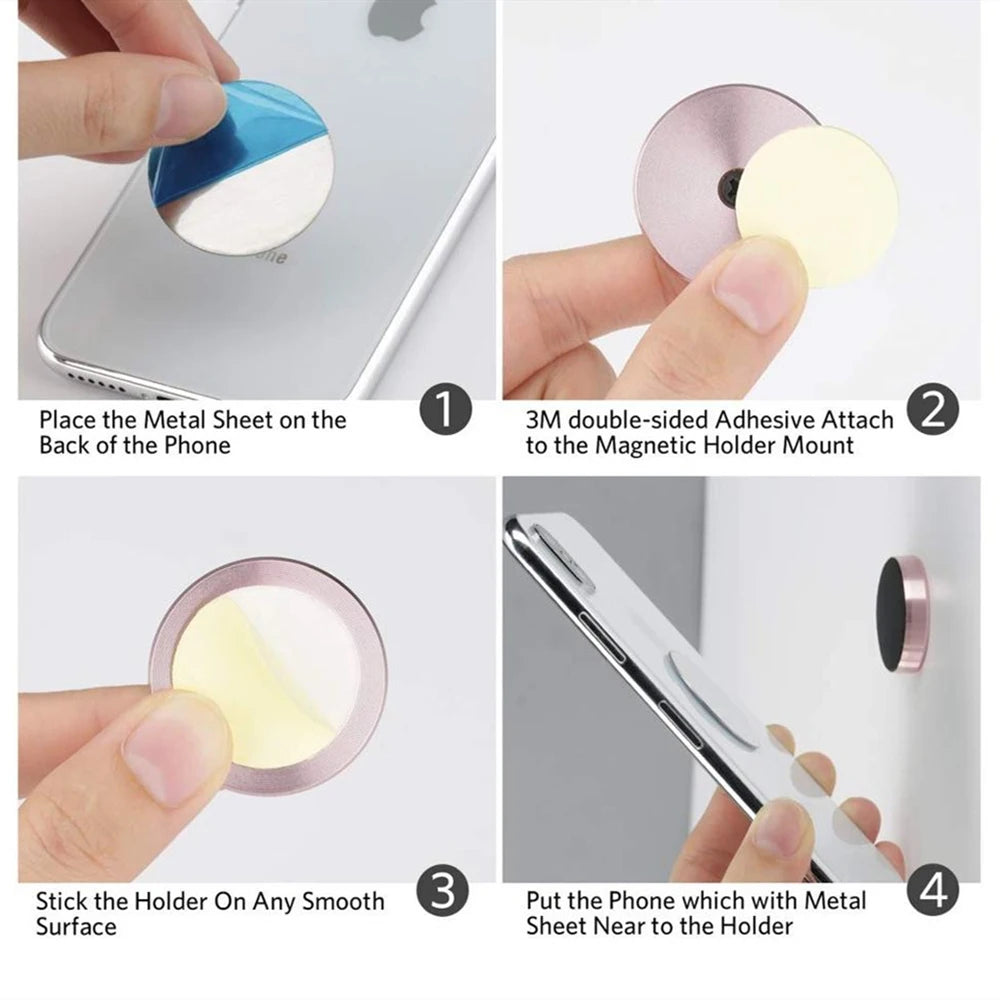 Magnetic Phone Car Holder Universal Magnetic Mount Bracket Stick On Car Dashboard Wall For iPhone Xiaomi 1/2PCS Car Phone Holder