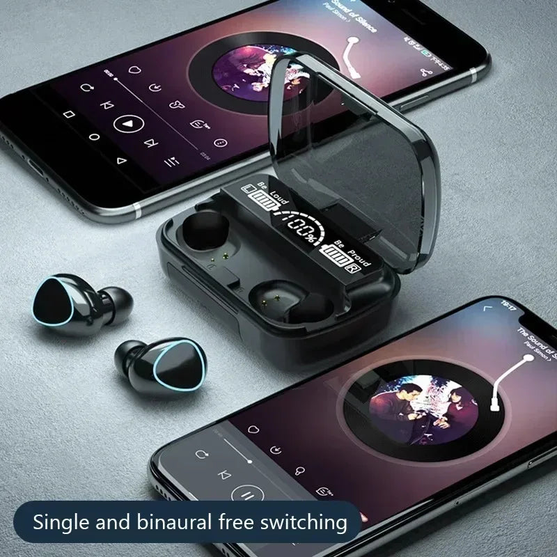 M10 Bluetooth Earphones Handfree LED Dispay Headphones Bluetooth  Wireless Earbuds Waterproof Gaming Headset