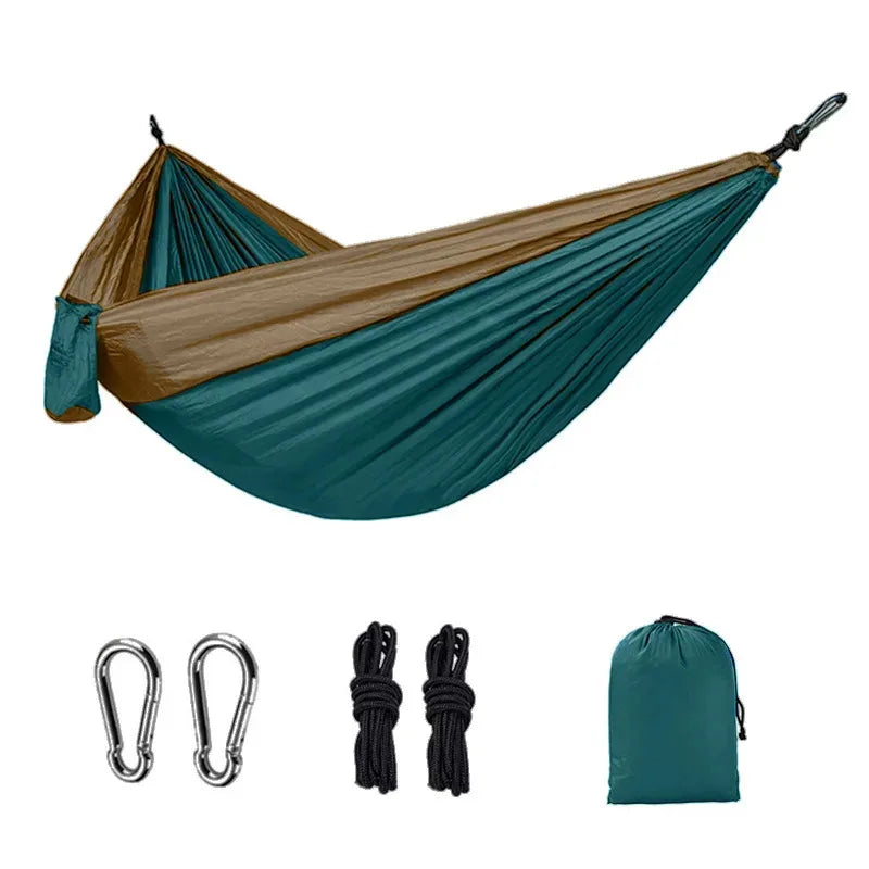 Ultra-Light Travel Camping Hammock 300kg Load Capacity Breathable Quick-Drying Parachute Nylon  Included Outdoor Indoor Garden