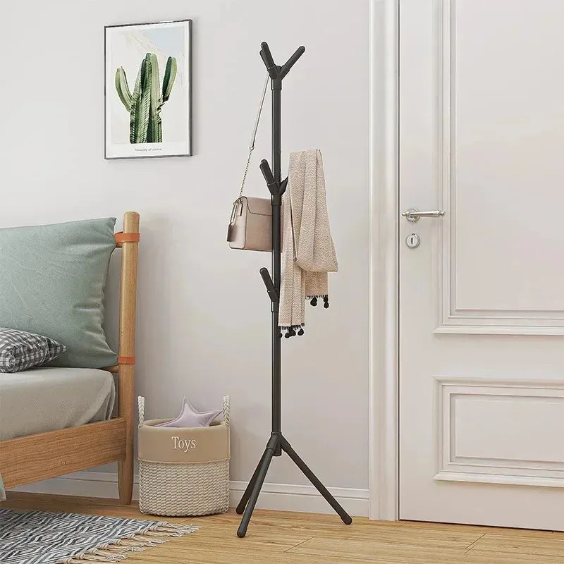 Clothes and Hats Rack Floor To Floor Bedroom Coat Hook Bedroom Vertical Tree Branch Shape Holder Hat Scarf Handbag Storage Hange