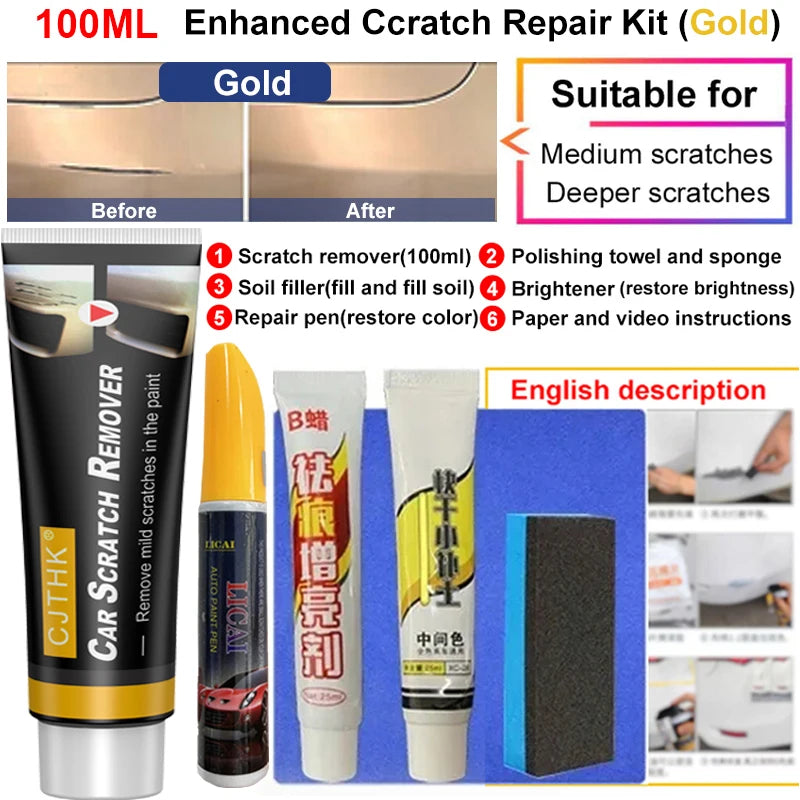 Car Scratch Remover Paint Care Tools Auto Swirl Remover Scratches Repair Polishing Auto Body Grinding Compound Anti Scratch Wax