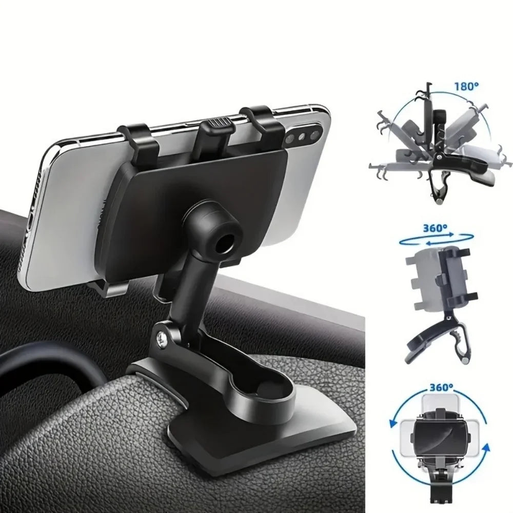 Car Mobile Phone Holder Universal Dashboard Phone Holder Easy Clip Mount Stand Cellphone Stand For GPS Navigation Hanging Holder