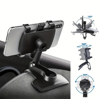 Car Mobile Phone Holder Universal Dashboard Phone Holder Easy Clip Mount Stand Cellphone Stand For GPS Navigation Hanging Holder