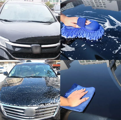 Car Washing Sponge Brush Soft Chenille Microfiber Washing Brush Car Body Cleaning Water Absorbtion Brushes Detailing Washer