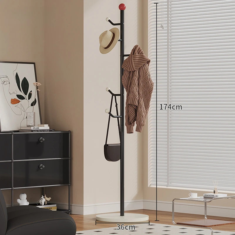 Clothes and Hats Rack Floor To Floor Bedroom Coat Hook Bedroom Vertical Tree Branch Shape Holder Hat Scarf Handbag Storage Hange