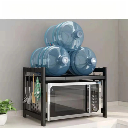 Scalable Microwave Oven Kitchen Shelf Free Standing Spice Storage Rack Adjustable Detachable Metal Holder for Kitchen Storage