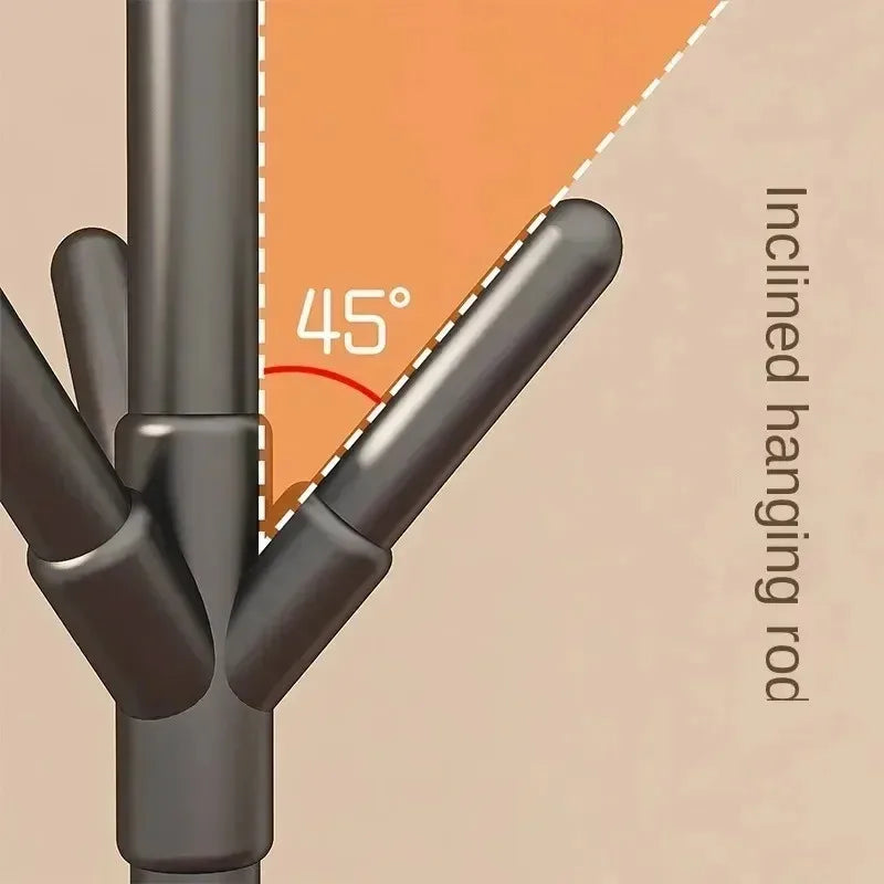 Clothes and Hats Rack Floor To Floor Bedroom Coat Hook Bedroom Vertical Tree Branch Shape Holder Hat Scarf Handbag Storage Hange