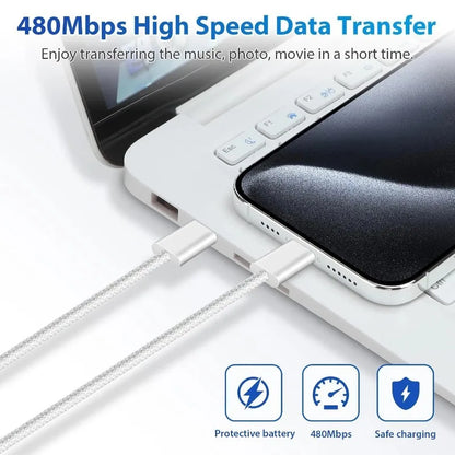 VIKEFON USB C Cable to USB C 60W Fast Charging Charger Cable Supports Fast Charging For iPhone 16 15 Samsung Xiaomi Huawei etc