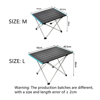 Ultralight Portable Folding Camping Table Foldable Outdoor Dinner Desk High Strength Aluminum Alloy For Garden Party Picnic BBQ
