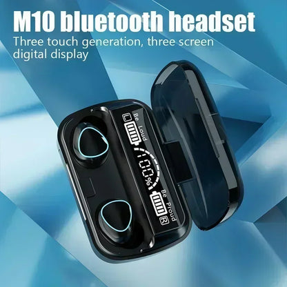 New TWS Bluetooth Earphones Handfree LED  Stereo Music Wireless Earbuds Waterproof Gaming Headset for smartphones
