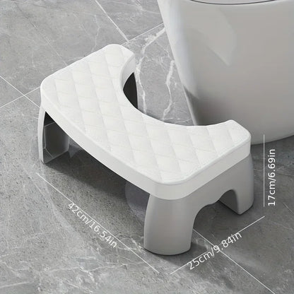 1PC Thick Anti-Slip Toilet Stool - Ergonomic Squatting Footstool for Bathroom, Adult Squat Potty