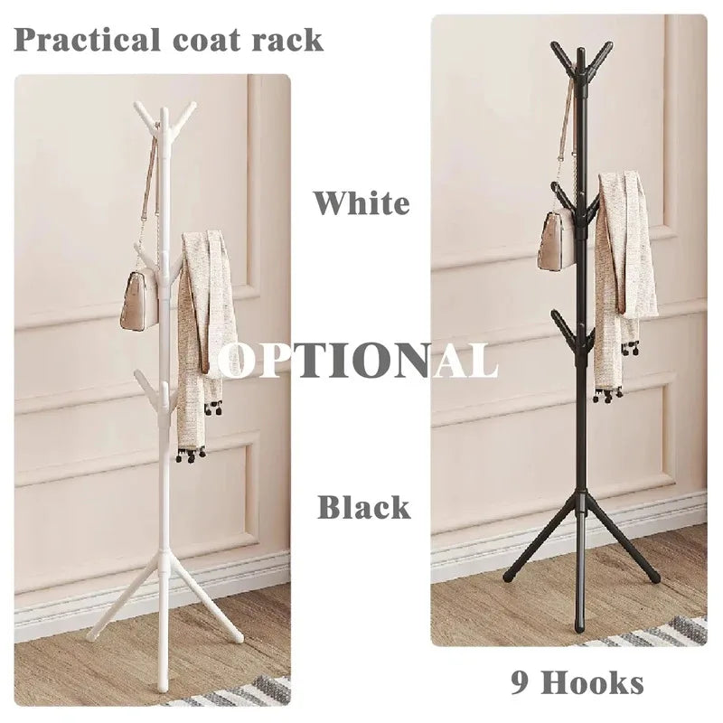 Clothes and Hats Rack Floor To Floor Bedroom Coat Hook Bedroom Vertical Tree Branch Shape Holder Hat Scarf Handbag Storage Hange