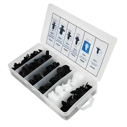100PCS Auto Fastener Clips Kit - Multi-Size Retainers for Car Fender, Bumper, Door & Panel Trim